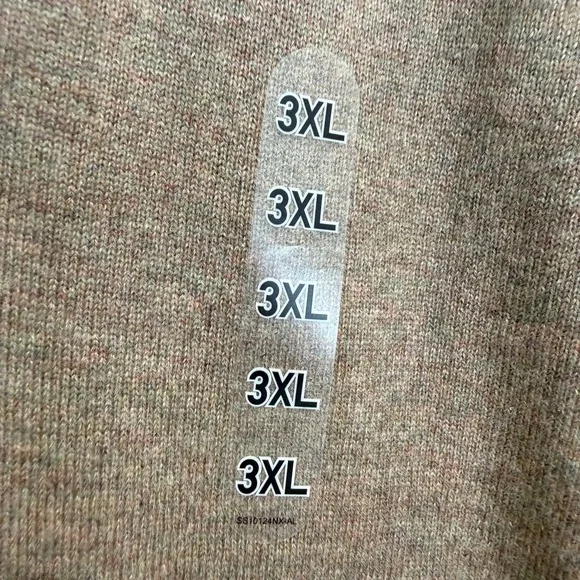 Uniqlo 100% Cashmere Sweater Mens 3XL Quarter Zip Soft Mock Neck Ribbed Hem NEW